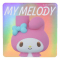 Japan Sanrio Vinyl Sticker - My Melody : 3D Face Aurora Hologram - 1