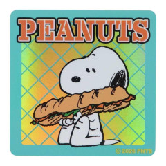 Japan Peanuts Vinyl Sticker - Snoopy : Sandwich Aurora Hologram