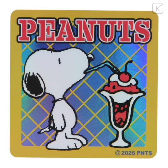 Japan Peanuts Vinyl Sticker - Snoopy : Parfait Aurora Hologram - 1