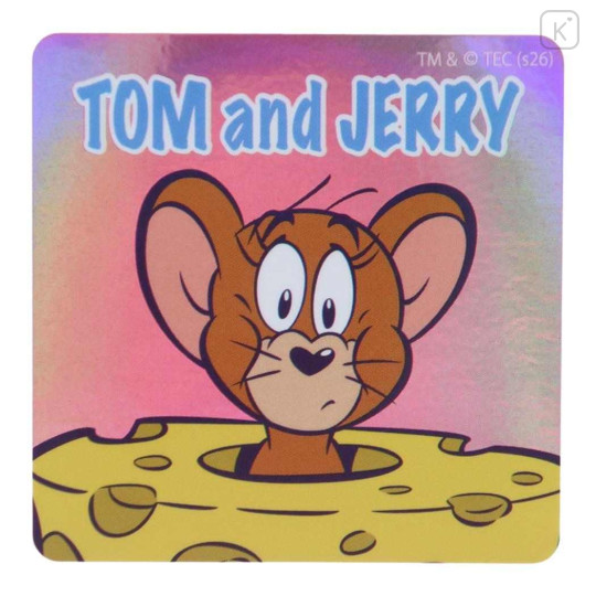 Japan Tom and Jerry Vinyl Sticker - Jerry Cheese Aurora Hologram - 1