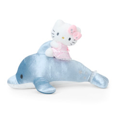 Japan Sanrio Original Plush Cushion - Hello Kitty : Shiny Dolphin