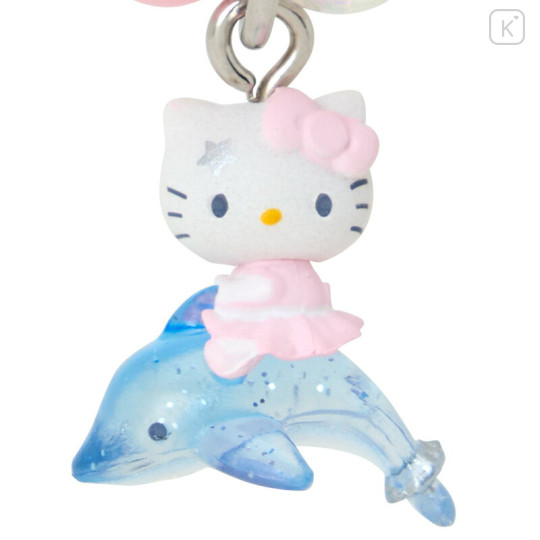 Japan Sanrio Original Beaded Bracelet with Charm - Hello Kitty : Shiny Dolphin - 2