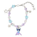 Japan Sanrio Original Beaded Bracelet with Charm - Kuromi : Shiny Dolphin - 1
