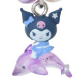 Japan Sanrio Original Beaded Bracelet with Charm - Kuromi : Shiny Dolphin - 2