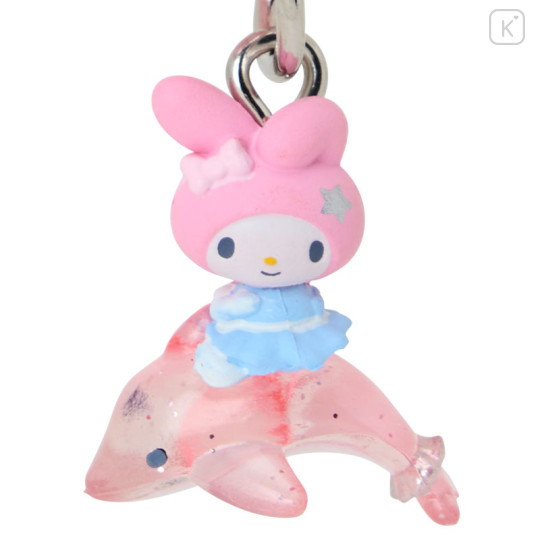 Japan Sanrio Original Beaded Bracelet with Charm - My Melody : Shiny Dolphin - 2