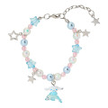 Japan Sanrio Original Beaded Bracelet with Charm - Cinnamoroll : Shiny Dolphin - 1