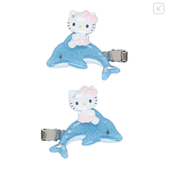 Japan Sanrio Original Bangs Clip Set - Hello Kitty : Shiny Dolphin - 2