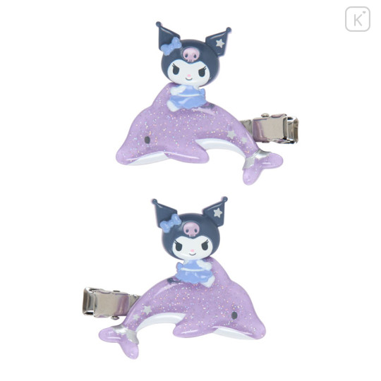 Japan Sanrio Original Bangs Clip Set - Kuromi: Shiny Dolphin - 2