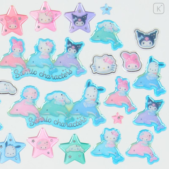 Japan Sanrio Original Crystal Stickers - Shiny Dolphin Characters Aurora - 4