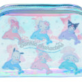 Japan Sanrio Original Clear Vinyl Cosmetic Pouch - Shiny Dolphin Characters Aurora - 4