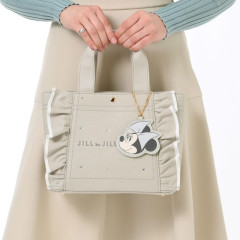 Japan Disney Jill Stuart Tote Bag with Bag Charm - Minnie : Jeweled Frill