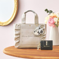 Japan Disney Jill Stuart Tote Bag with Bag Charm - Minnie : Jeweled Frill - 2