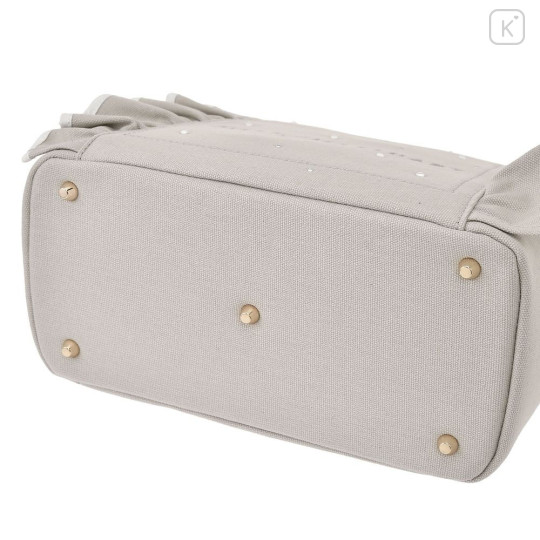 Japan Disney Jill Stuart Tote Bag with Bag Charm - Minnie : Jeweled Frill - 8