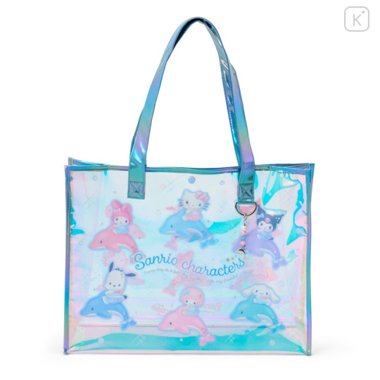 Japan Sanrio Original Waterproof Vinyl Beach Bag & Pool Tote - Shiny Dolphin Characters Aurora - 1