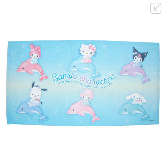 Japan Sanrio Original Bath Towel - Shiny Dolphin Characters - 1