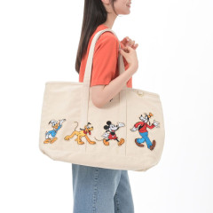 Japan Disney Store Tote Bag (L) - Mickey & Friends : Walk Applique