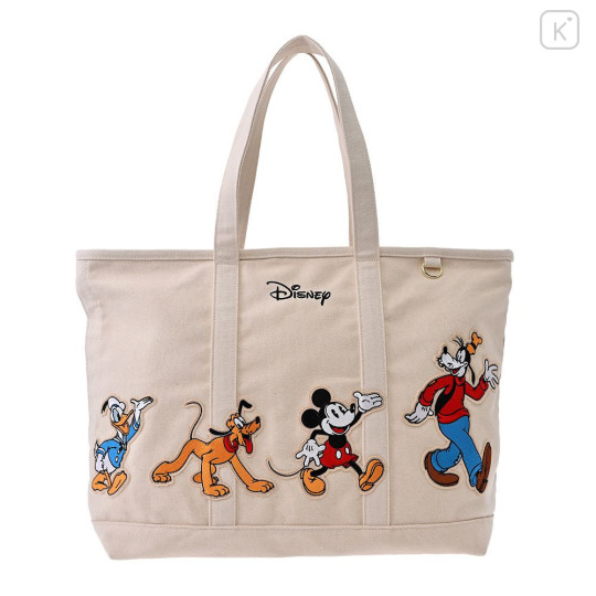 Japan Disney Store Tote Bag (L) - Mickey & Friends : Walk Applique - 2