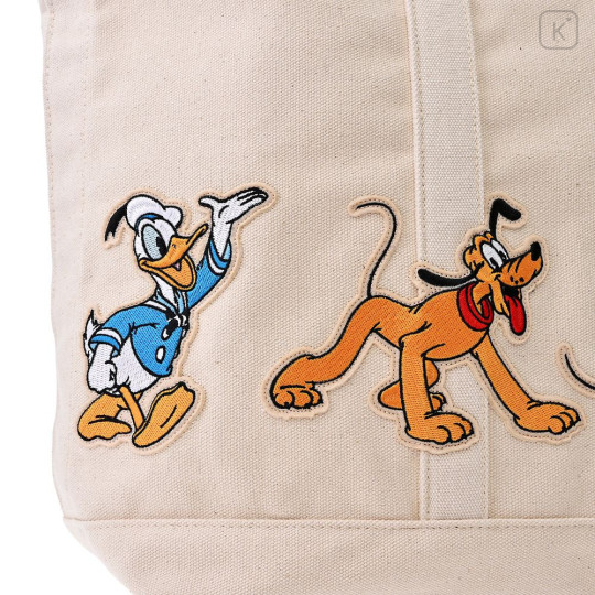 Japan Disney Store Tote Bag (L) - Mickey & Friends : Walk Applique - 5