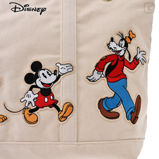 Japan Disney Store Tote Bag (L) - Mickey & Friends : Walk Applique - 6