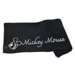 Japan Disney Store Knit Scarf - Mickey : Line Art Black