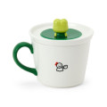 Japan Sanrio Original Mascot Mug with Lid - Keroppi : Everyday Use Keroppi Lotus Leaf - 2
