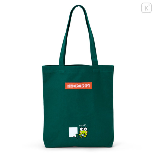 Japan Sanrio Original A4 Tote Bag - Keroppi : Everyday Use Keroppi Dark Green - 1