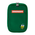 Japan Sanrio Original Zipper Multi-Case Flat Pen Pouch - Keroppi : Everyday Use Keroppi Dark Green - 1