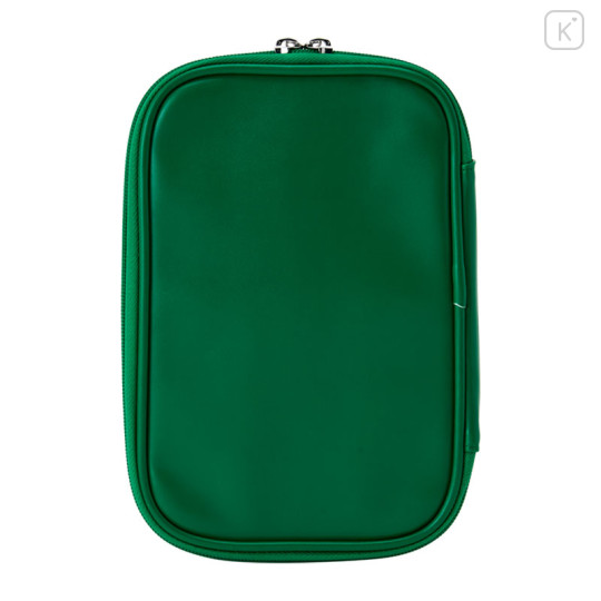 Japan Sanrio Original Zipper Multi-Case Flat Pen Pouch - Keroppi : Everyday Use Keroppi Dark Green - 2