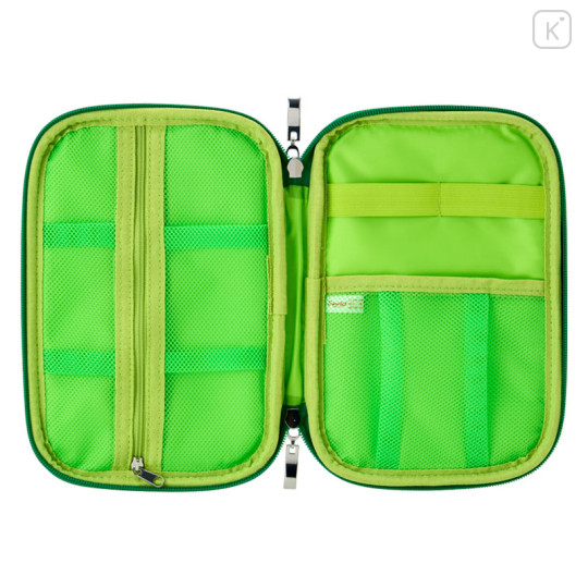 Japan Sanrio Original Zipper Multi-Case Flat Pen Pouch - Keroppi : Everyday Use Keroppi Dark Green - 3