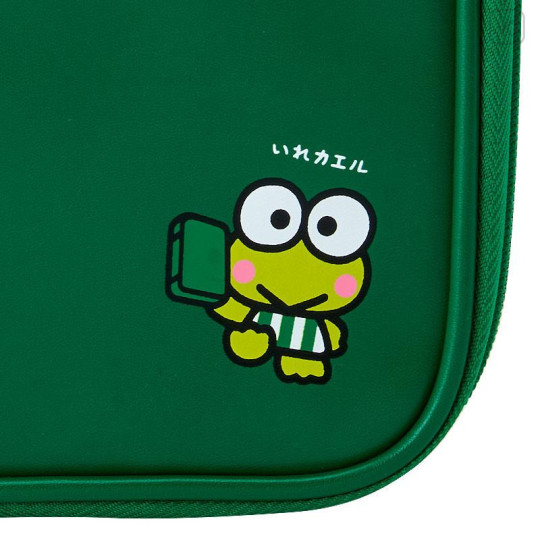 Japan Sanrio Original Zipper Multi-Case Flat Pen Pouch - Keroppi : Everyday Use Keroppi Dark Green - 4