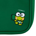 Japan Sanrio Original Zipper Multi-Case Flat Pen Pouch - Keroppi : Everyday Use Keroppi Dark Green - 4