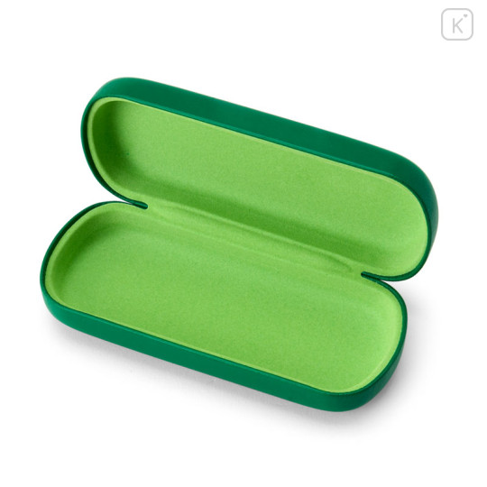 Japan Sanrio Glasses Case with Cloth - Keroppi : Everyday Use Keroppi Dark Green - 3