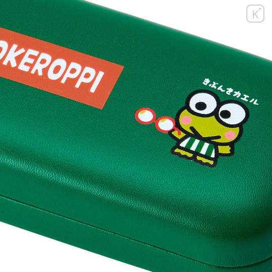 Japan Sanrio Glasses Case with Cloth - Keroppi : Everyday Use Keroppi Dark Green - 5