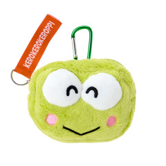 Japan Sanrio Original Mini Accessory Case With Carabiner - Keroppi : Everyday Use Keroppi Happy Face