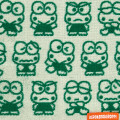 Japan Sanrio Original Mini Towel Jacquard Handkerchief - Keroppi : Everyday Use Keroppi Funny Face - 2