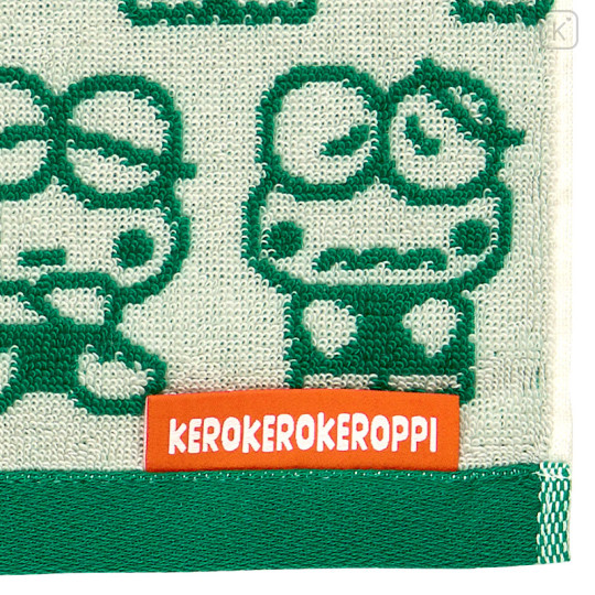 Japan Sanrio Original Mini Towel Jacquard Handkerchief - Keroppi : Everyday Use Keroppi Funny Face - 3