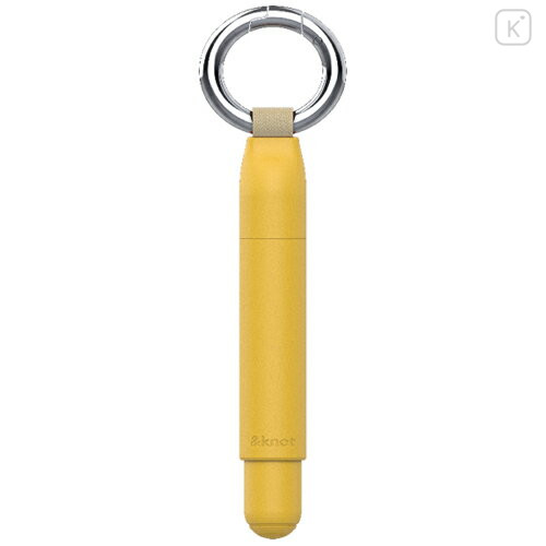 Japan Uni &knot Jetstream Ballpoint Pen with Carabiner - 0.5mm Ginger Yellow - 1