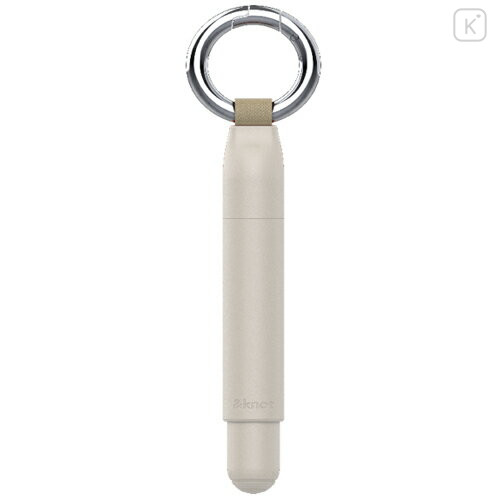 Japan Uni &knot Jetstream Ballpoint Pen with Carabiner - 0.5mm Steam White - 1
