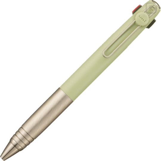 Japan Uni-ball Zento Flow 3 Color Multi Rollerball Pen - 0.38mm Hairline Green - 7