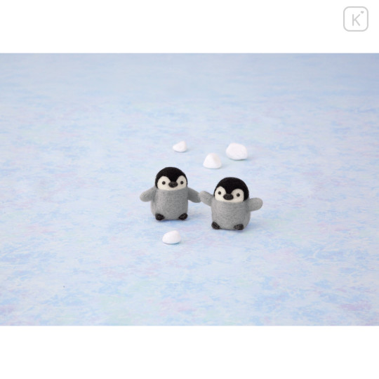 Japan Hamanaka Wool Needle Felting Kit - Penguin Brothers - 2
