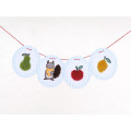 Japan Hamanaka Yarn Embroidery Kit - Garland with Fruits and Squirrels - 1