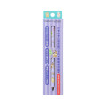 Japan Pokemon No-sharpen Metacil School Pencil - Eevee & Milcery & Psyduck : Purple - 1