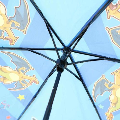 Japan Pokemon Folding Umbrella - Charizard & Gengar & Pikachu & Lucario : Blue Star - 4