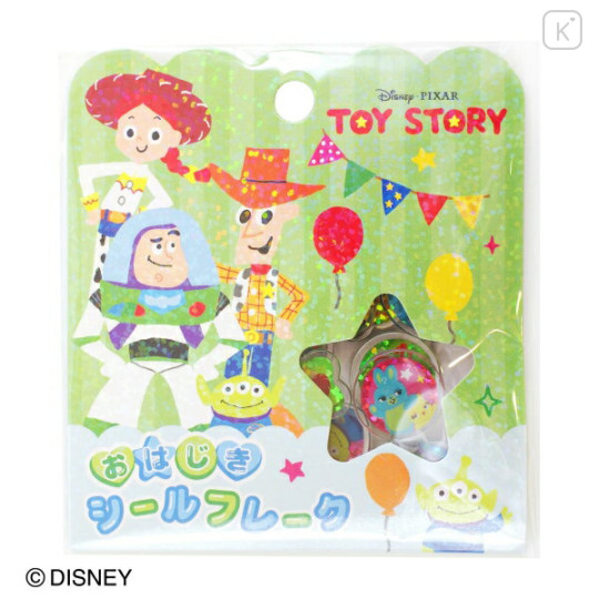 Japan Disney Sparkly Marble Sticker Flakes - Toy Story - 1