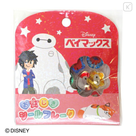 Japan Disney Sparkly Marble Sticker Flakes - Baymax - 1