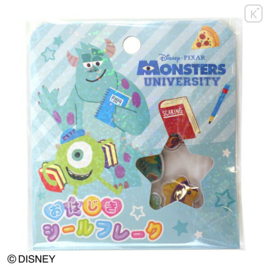 Japan Disney Sparkly Marble Sticker Flakes - Mike & Sulley - 1