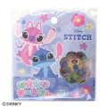 Japan Disney Sparkly Marble Sticker Flakes - Angel & Stitch - 1