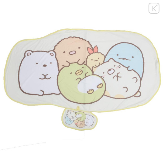 Japan San-X Cooling Lap Blanket with Pocket - Sumikko Gurashi : Light Yellow - 1