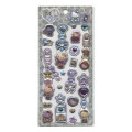 Japan Sanrio Puffy Glitter Charm Sticker - Hello Kitty : Grunge Girl - 1