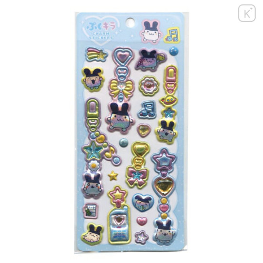 Japan Tamagotchi Puffy Glitter Charm Sticker - Mimitchi - 1